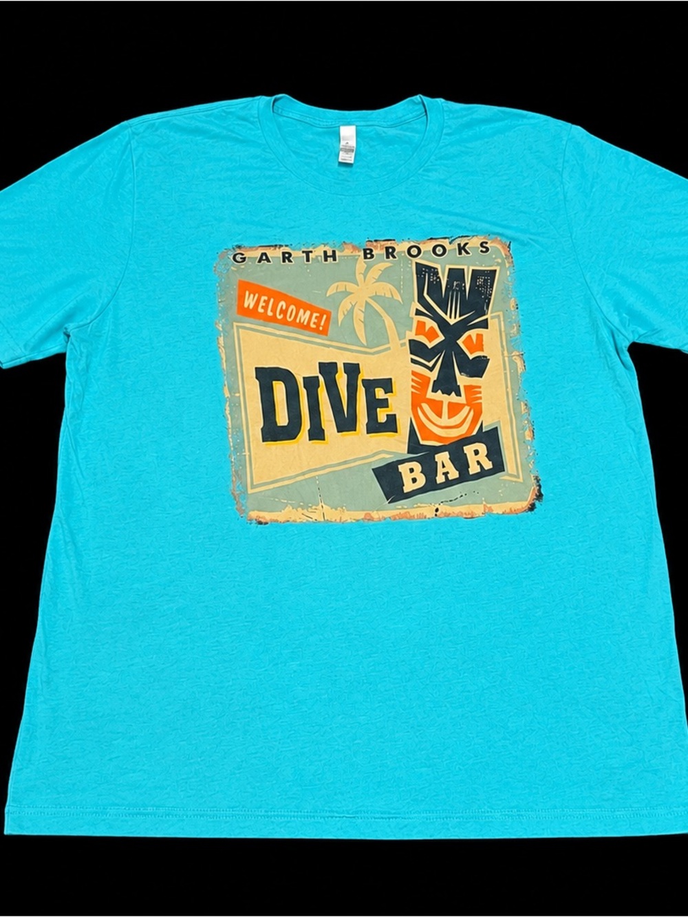 Garth Brooks Dive Bar T Shirt Men’s 2XL Turquoise Bella Canvas Country Music